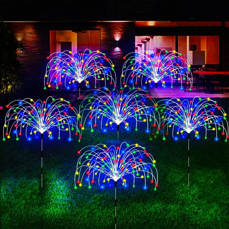 태양열 LED 잔디밭 램프 가벼운 야외 방수 정원 요정 화환 90/150 LED 태양 광 야외
