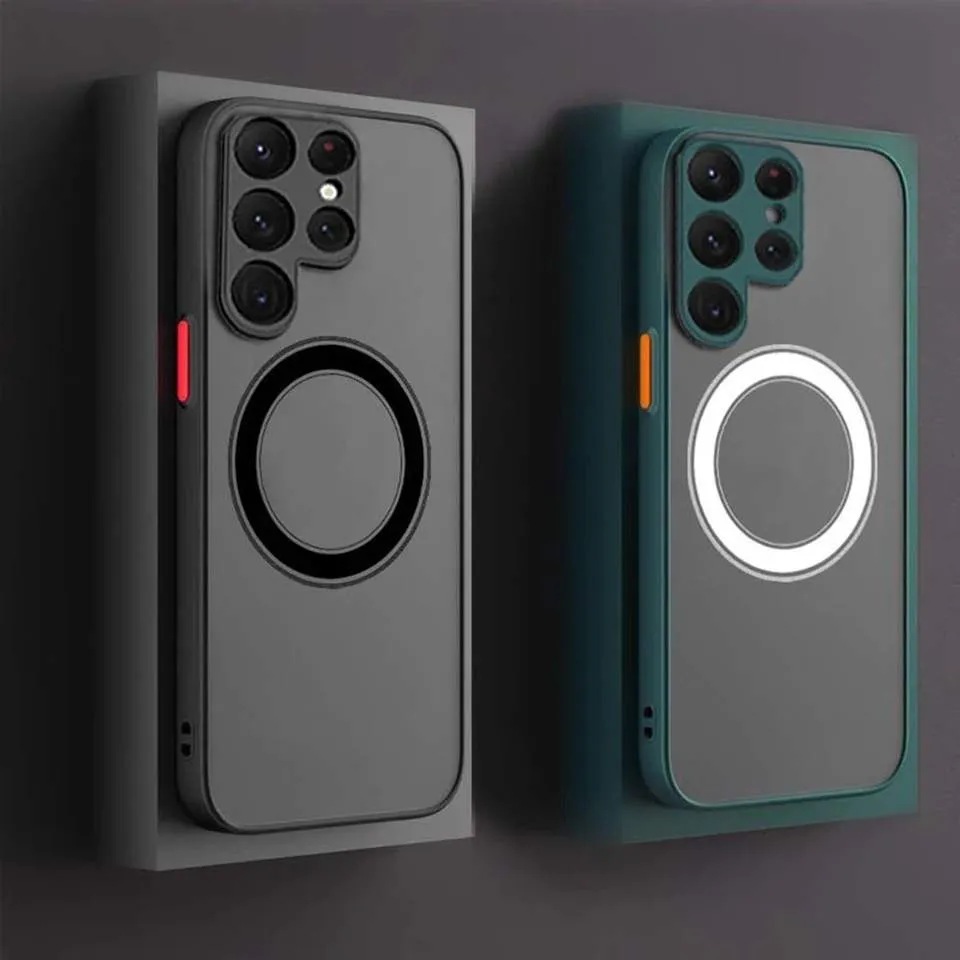 Armor Matte Translucent Shockproof Case For Magsafe Wireless