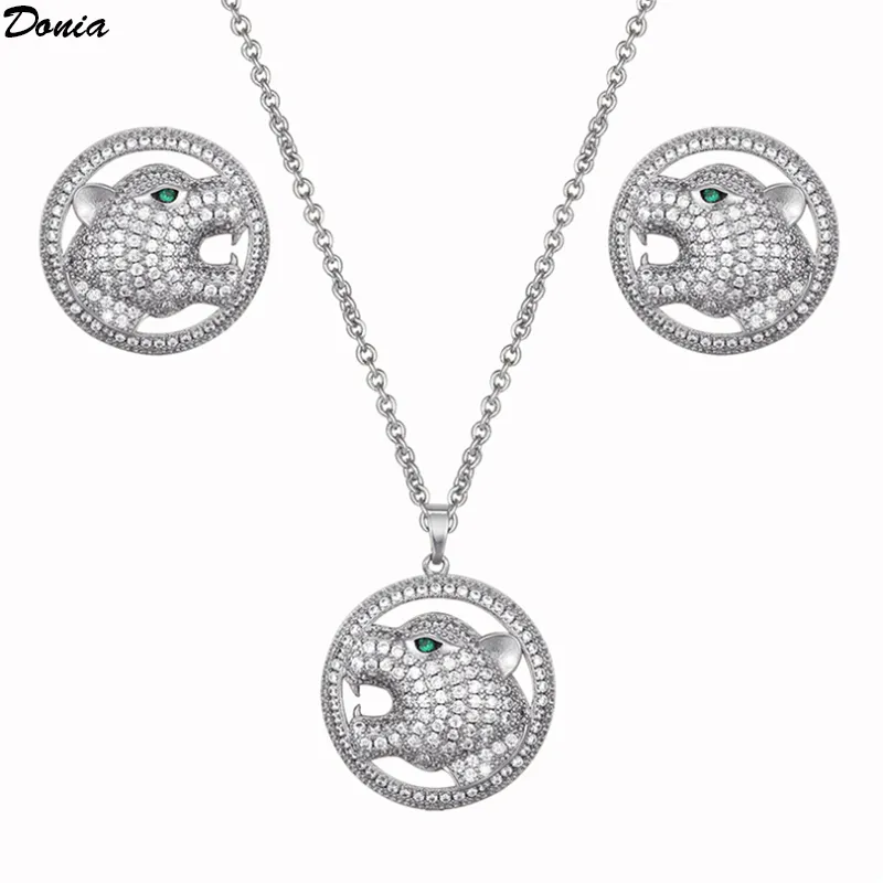 مجوهرات Donia New Explosions Luxury Ladies Jewelry Jewelry Necklace Copper AAA Zircon مجموعة أزياء دائرة الأزياء الحيوانية قلادة المجوهرات