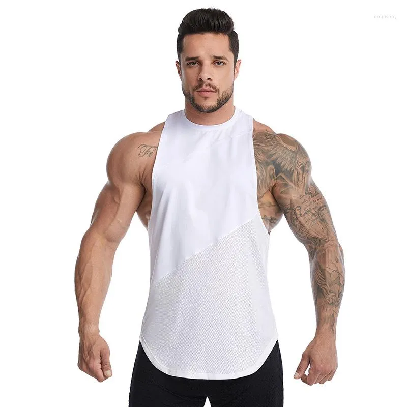 Heren tanktops mannen casual top gym mouwloos shirt bodybuilding vest fitness tees losse basketbal kleding sportkleding