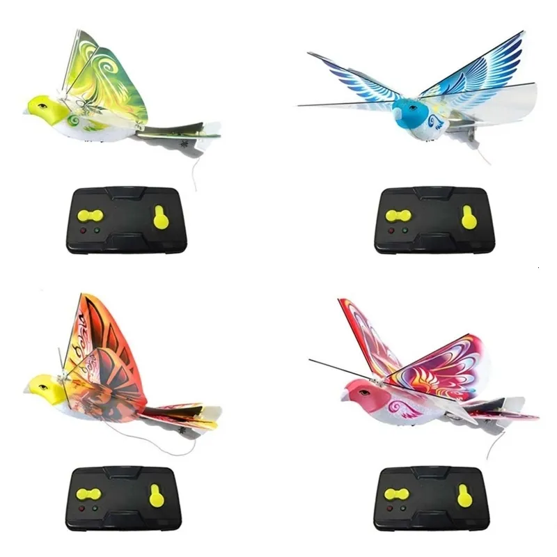 Electric/RC Animals 2.4G Electric Eagle Remote Control Bionic Bird Flying Wing Flapping Simulation Birt Toy Gift for Children Barn 230525