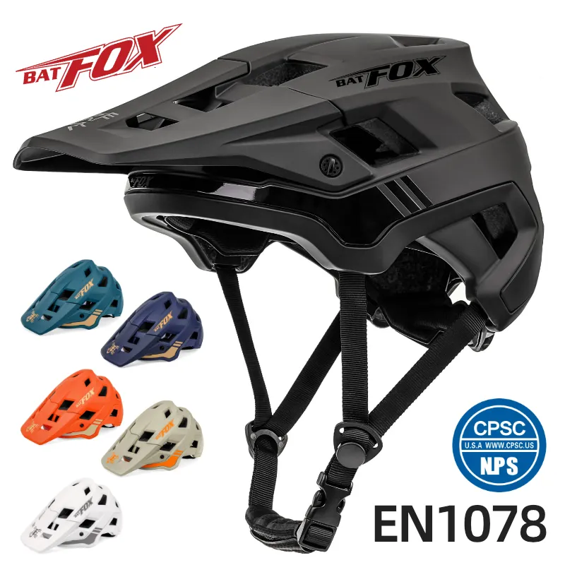 Casques De Vélo BATFOX Casque Cyclisme Homme Casque De Vélo VTT Casco  Bicicleta VTT Ciclismo Hombre Casques Noir Mat 230525 Du 32,22 €