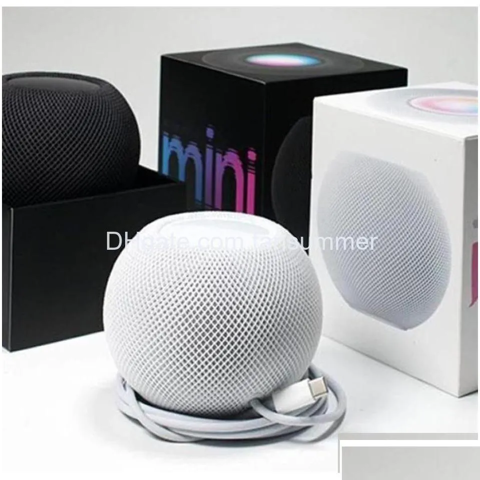 Minihögtalare Smart Speaker Bärbar Bluetooth Röstassistent Subwoofer Hifi Djup Bas Stereo Typec Trådbunden ljud Drop De Dha62