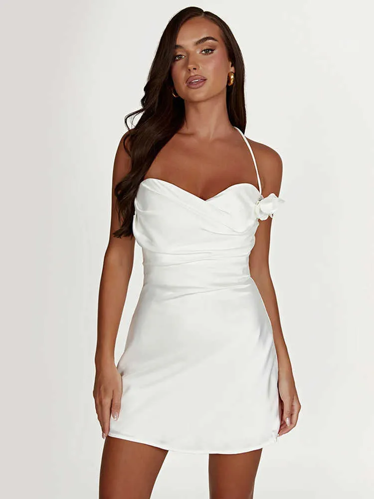 Backless White Satin Mini Dress with Lace for Women Club Night Outfits from  Dhgate Basic & Casual Dresses - price 22.37