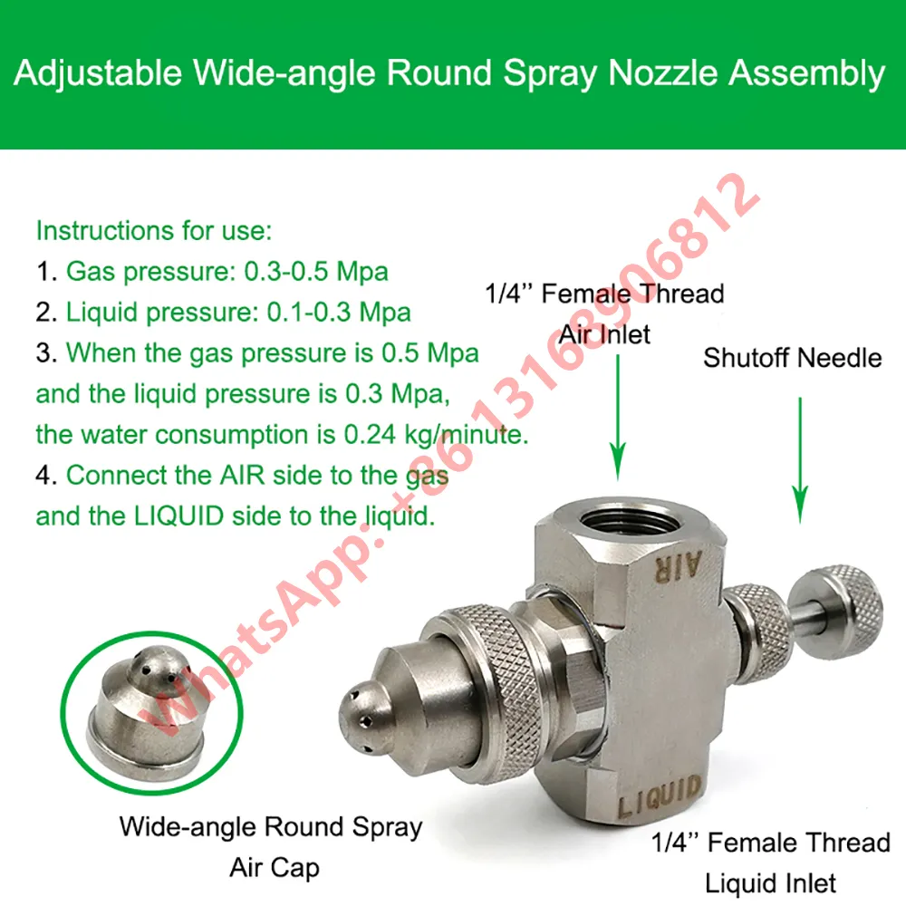 Wholesale Adjustable Siphon Air Atomizing Fog Misting Jet Nozzle With ...