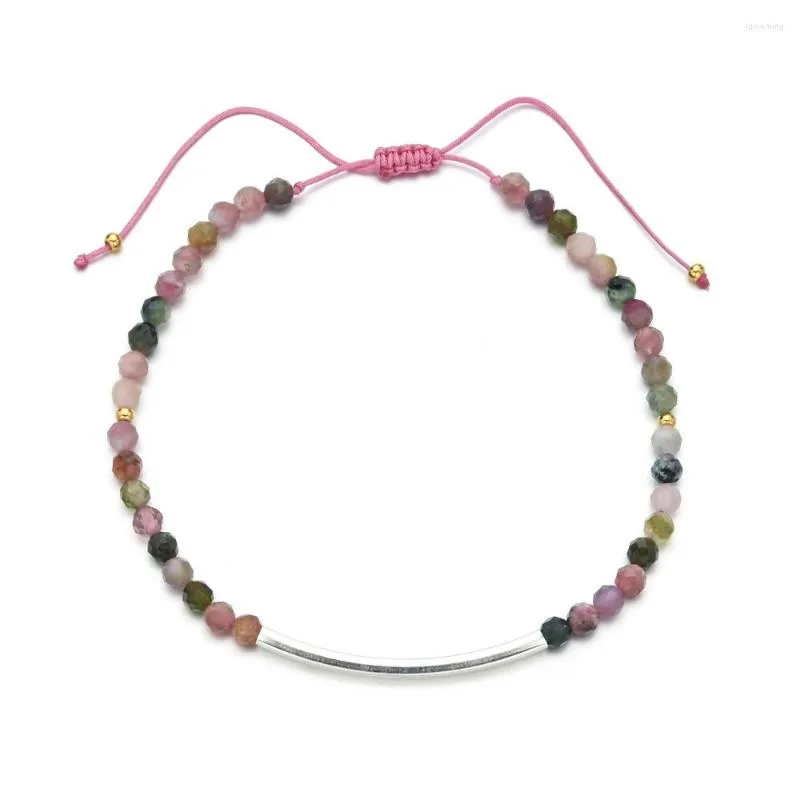 Braccialetti con ciondoli 2-3mm quarzo pietra naturale perline braccialetti avvolgere corda intrecciata braccialetto gioielli da donna regalo moda