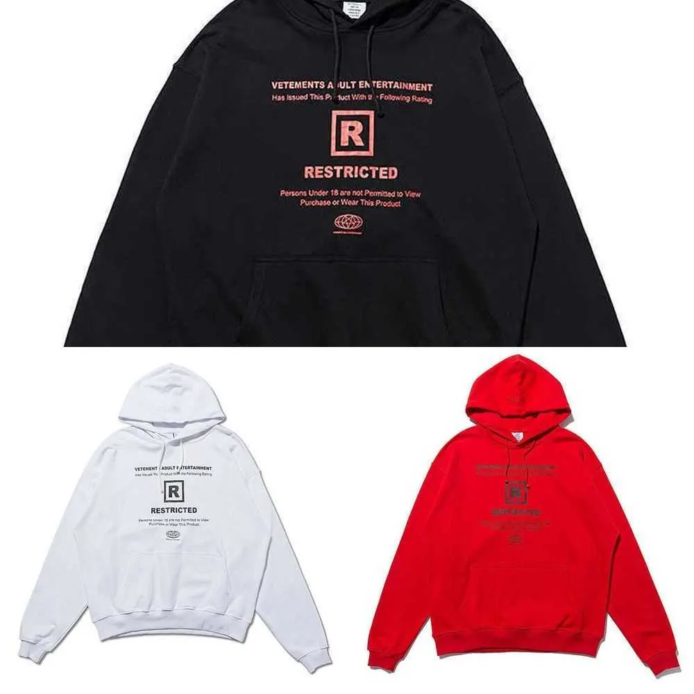 DHgate.com:VETEMENTS Restricted Hoodie Men Women Text Print DHgate.com:VETEMENTS Restricted Hoodie Men Women Text Print