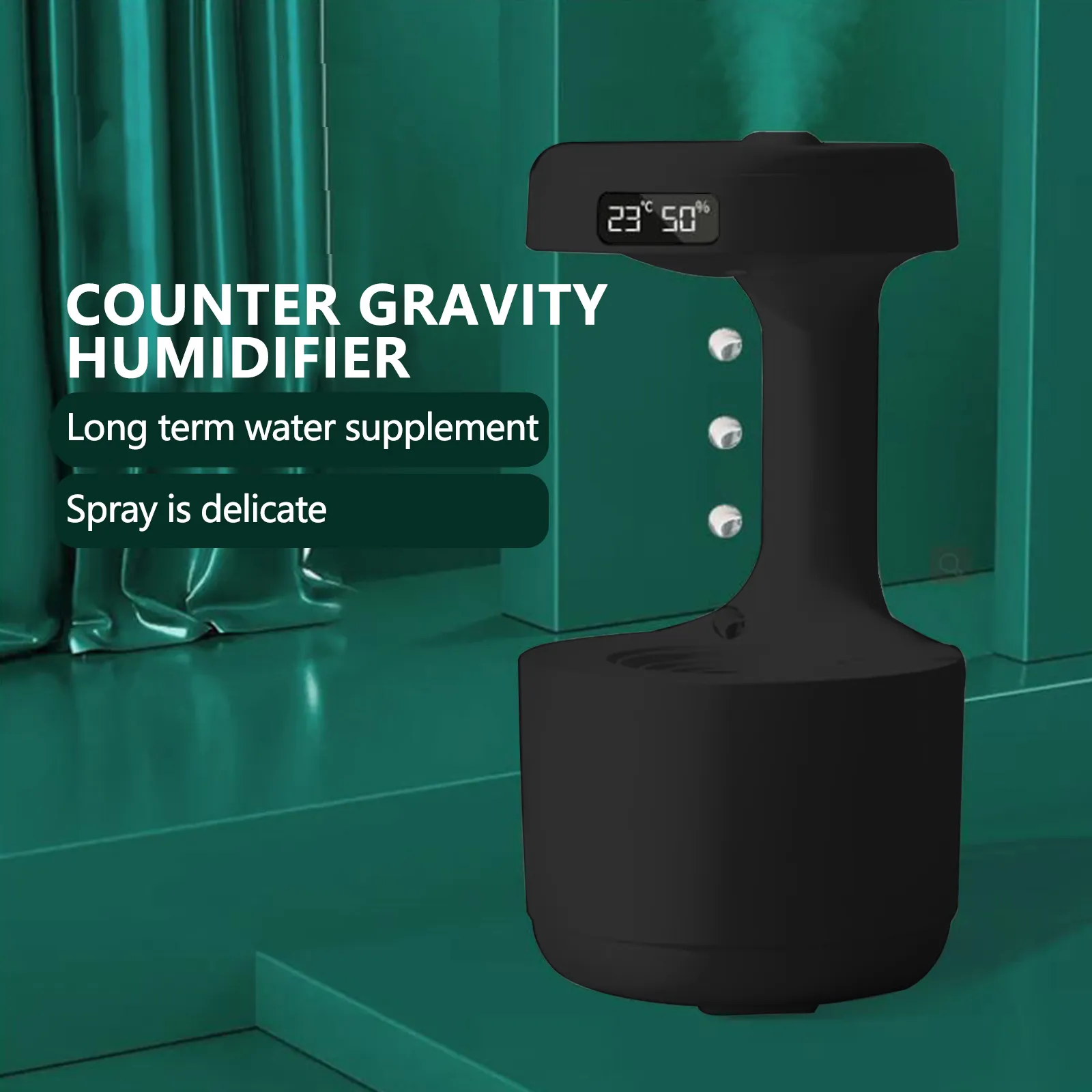 Diffuseurs d'huiles essentielles 800 ml humidificateur d'air LED affichage Cool Mist Maker 4H protection contre la mise hors tension machine d'humidification portable pour chambre salon 230525