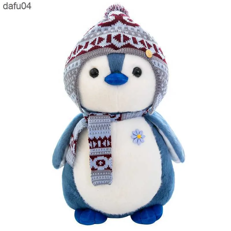 Dolls New cute penguin doll plush toy cute cartoon pet doll childrens holiday gift L230522 L230522