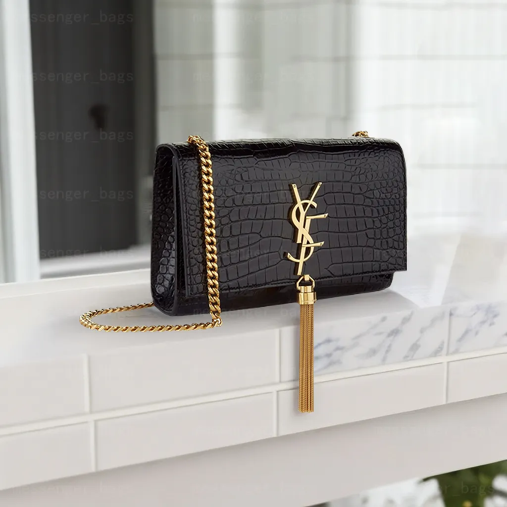 10A عالية الجودة من Kate Tassels Luxury Womens Womens Designer Purseer Cardes Poundes Designer Woman Woman Handbag Wallets with Box Dhgates Chain Viseer Acags