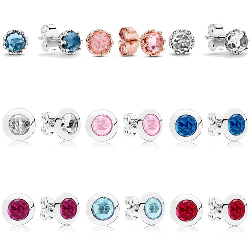 Sparkling Legacy Crown Stud Earrings With Crystal Stud Earrings Accents 