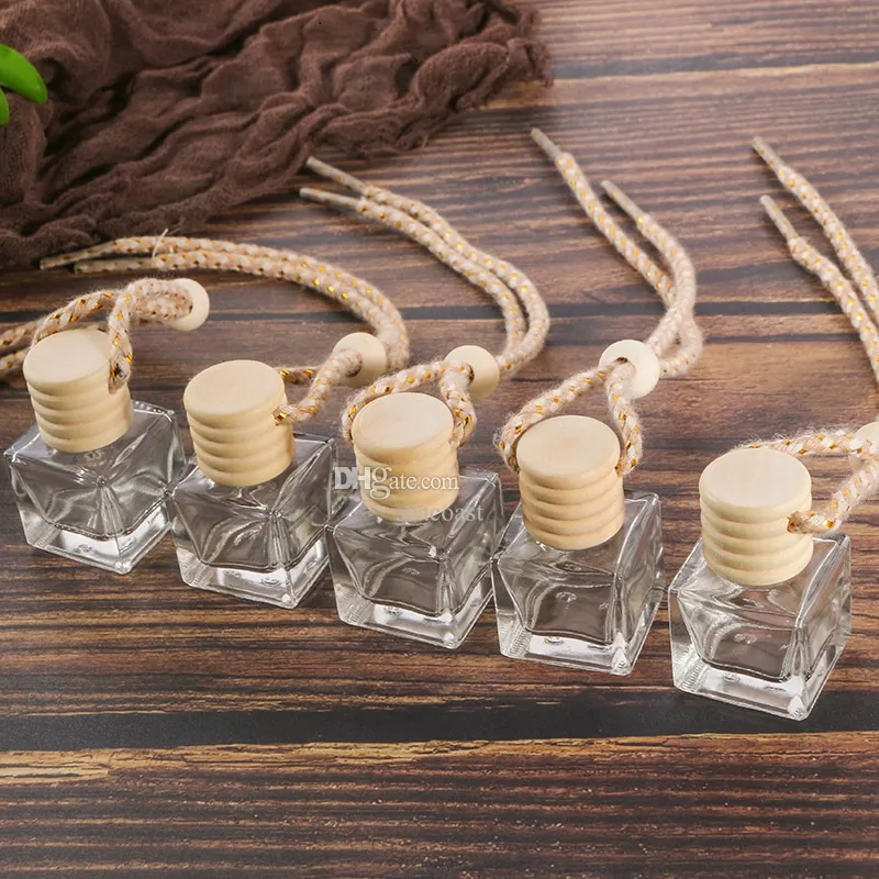 500pcs 6 ml samochodów z perfumami olejki eteryczne z butelki dyfuzor wislarz Ornament odświeżacz powietrza do domu Puste szkło