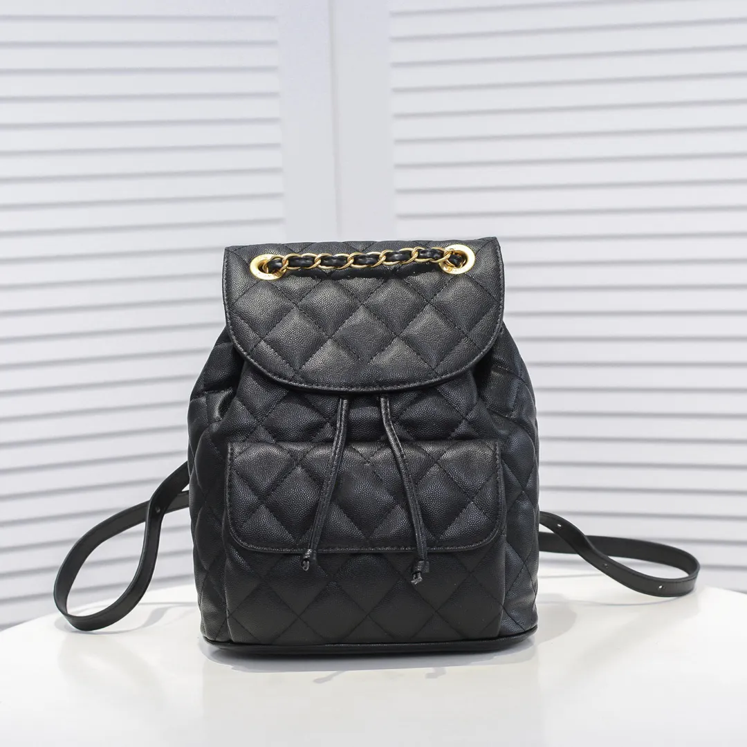 Lyxig ryggsäck designer CC ryggsäck caviar väska handväska lyx axelväska bokväskedesigner crossbody väska kvinnor plånbok korthållare designer mini ryggsäck handväska mm