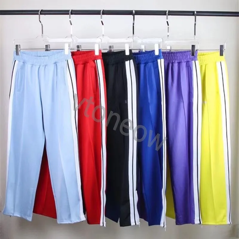 Hommes Femmes Pantalons de sport Designers Survêtements Costumes Manteaux en vrac Sweats à capuche Palms Pantalons de survêtement Rainbow Cordon Zipper Pantalon Angels Sportswears