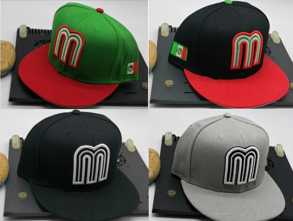Mexico Fitted Number M Logo Football Soccer Caps Nice Cap Headwears Street Fashion Hat Hats Trainers fan shop online store yakuda Personality Christmas Sales