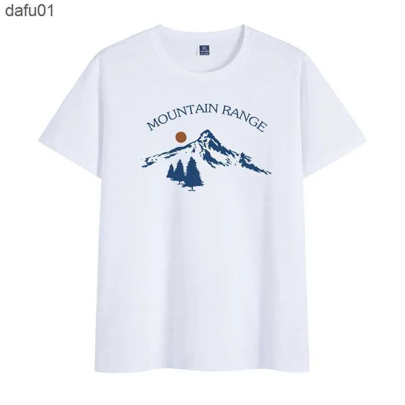 T-shirts pour hommes T-shirt Hommes Mountain Range Graphic Tops Casual Vêtements esthétiques Été Oversize S-6XL T-shirt Homme L230520 L230520