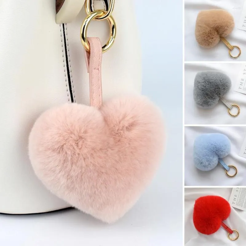 Fuzzy heart keychain online