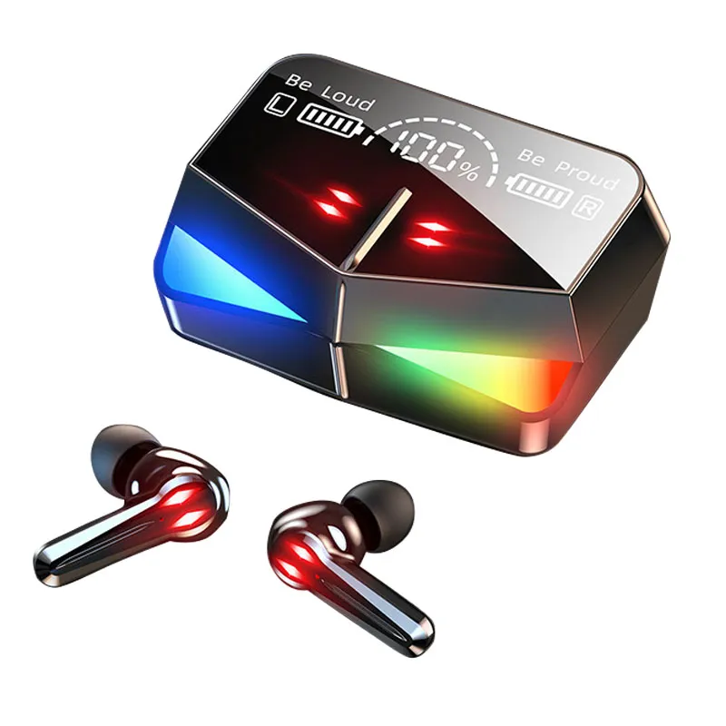 True Wireless Headphones Earphones In Ear TWS Bluetooth Cuffie In ear Cell Phone Gaming Headset LED Display HIFI Noise Reduction Large Charging Case