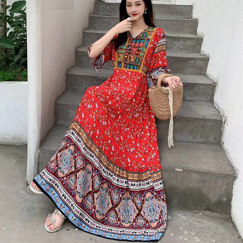 Robe longue unie été best sale