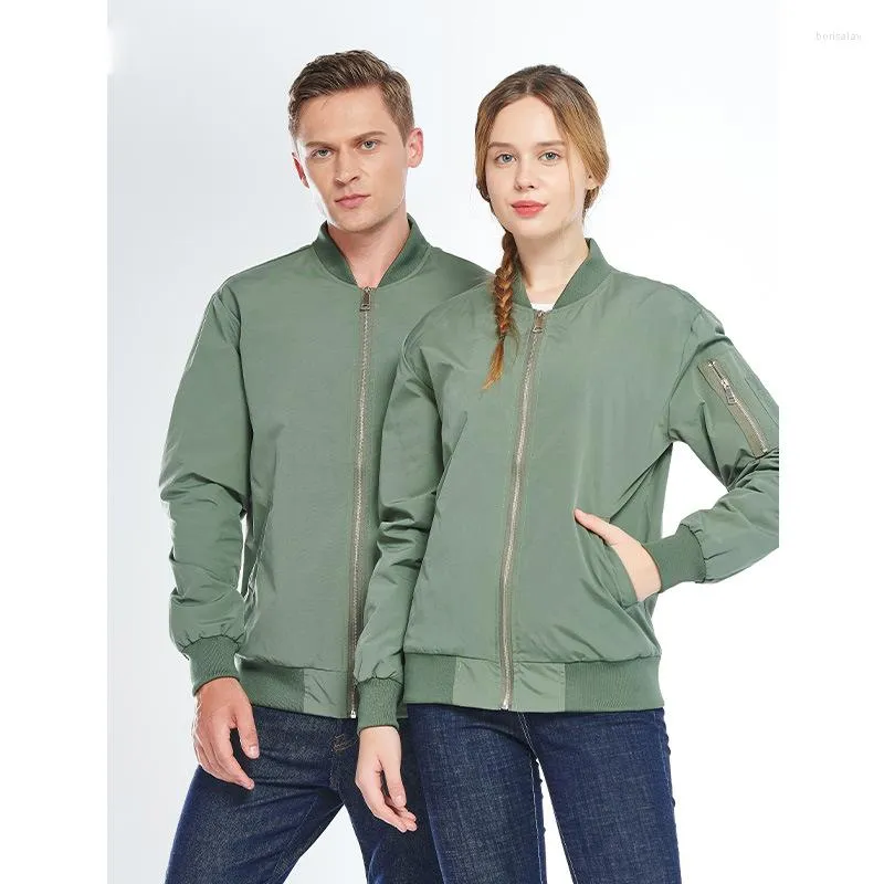 Chaquetas para hombre, ropa de trabajo de primavera y otoño, chaqueta de piloto de trabajo verde de gran tamaño, ropa de equipo de negocios, abrigo de béisbol de talla grande, bombardero 4xl 5xl