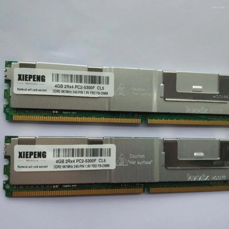 För PowerVault DP600 DP500 DL2000 Serverminne 4GB DDR2 ECC FBD 8GB 667MHz FB-DIMM 2RX4 PC2-5300F Fullt buffrat DIMM