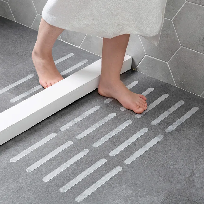 Carpet AntiSlip Strips Shower Stickers Bath Safety Transparent Non Slip for Bathtubs Showers Stairs Floors 230525