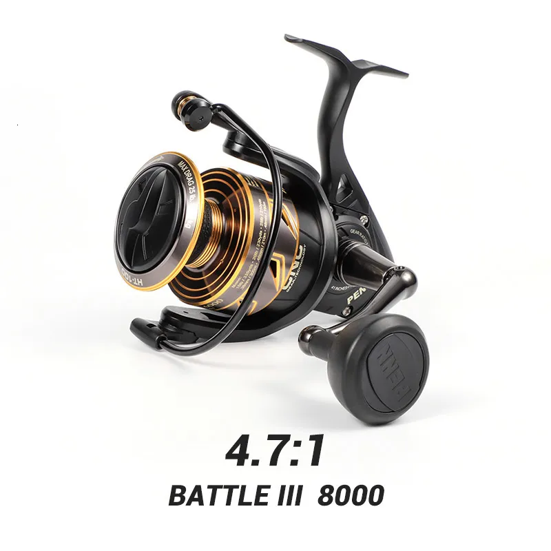 Baitcasting Reels PENN BATTLE III Spinning Reel 2000 10000 Original Full  Metal Body 5 1BB Carbon Fiber Drag System Saltwater Fishing Reel 230525  From Bian05, $82.28