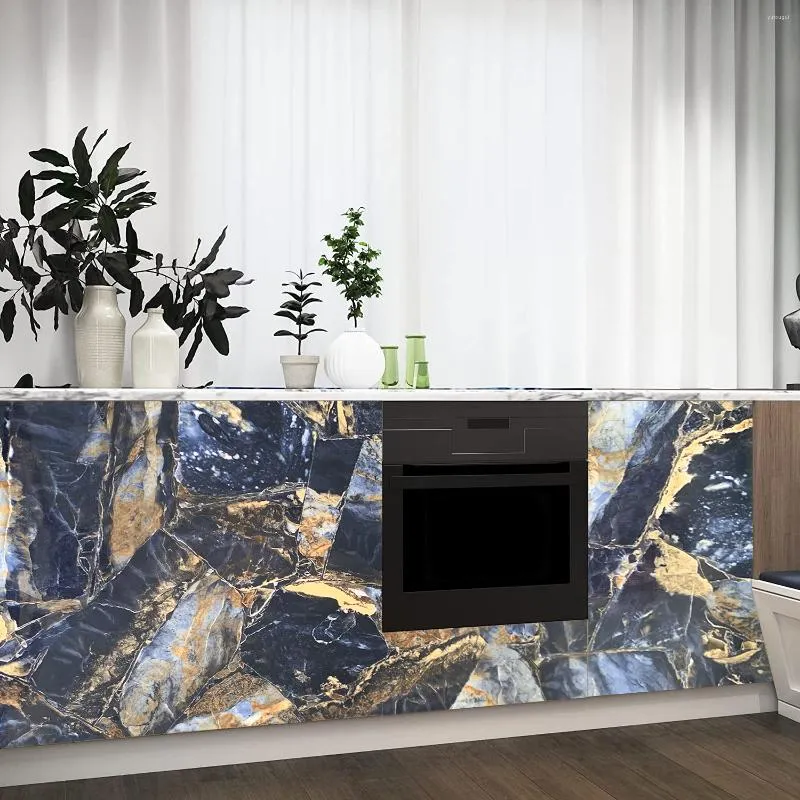 Bakgrundsbilder 10m vattentät marmor självhäftande klistermärken för badrum vägg pvc tapeter oljesäker kontakt papper kök skåp räknare