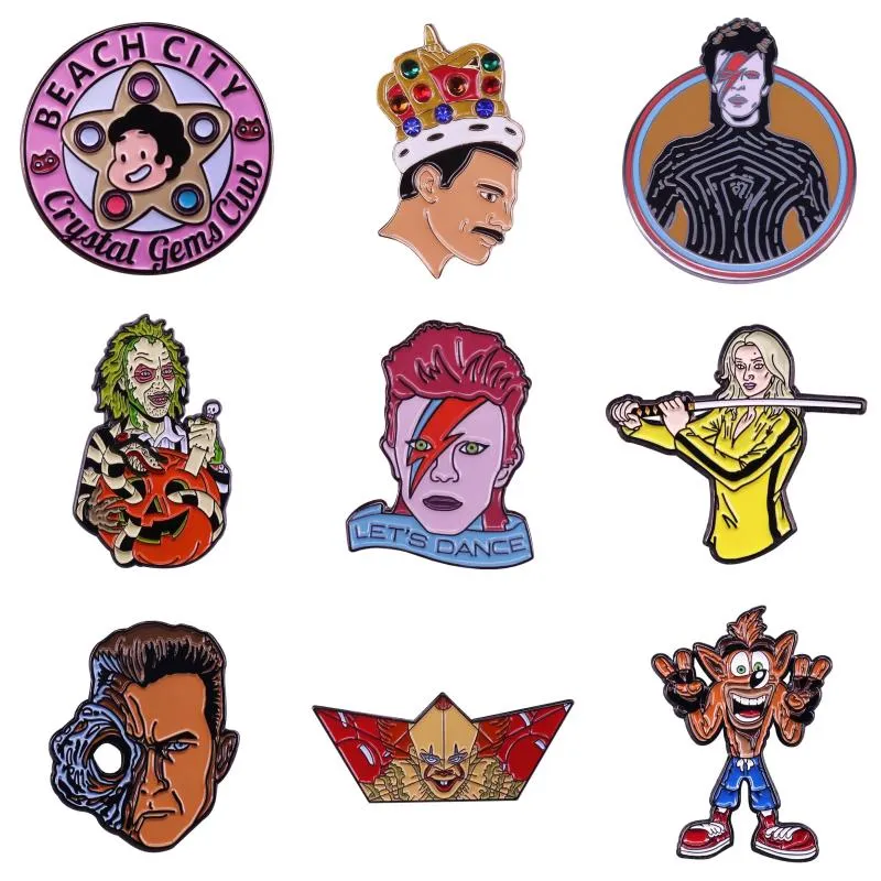 Broches Pins Personnages Dans Dongmanli P4963 Film D'animation Broche Femmes Sac À Dos Sac Épinglette Chemise Badge Cadeau Pour Les Fans Amis