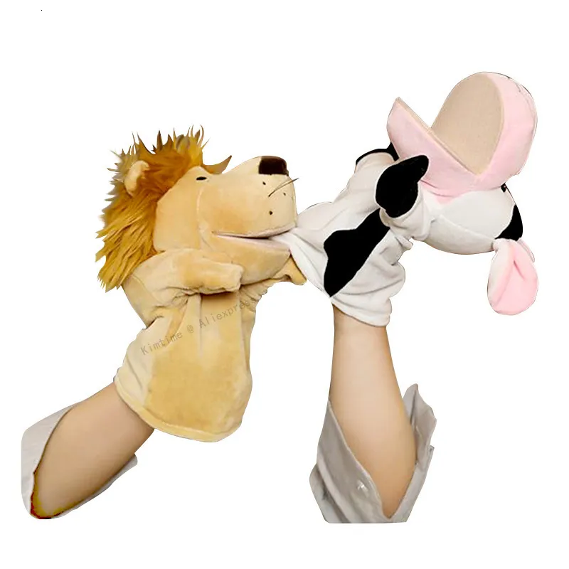 Cartoon Animal Hand Puppet Éléphant Lapin Ours Peluche Jouet