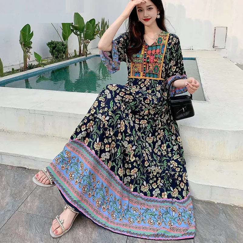 Plus Size Chiffon Knee-Length Dress Women V-Neck A-Line Evening Party Dress  from Dhgate Basic & Casual Dresses - price 75.38