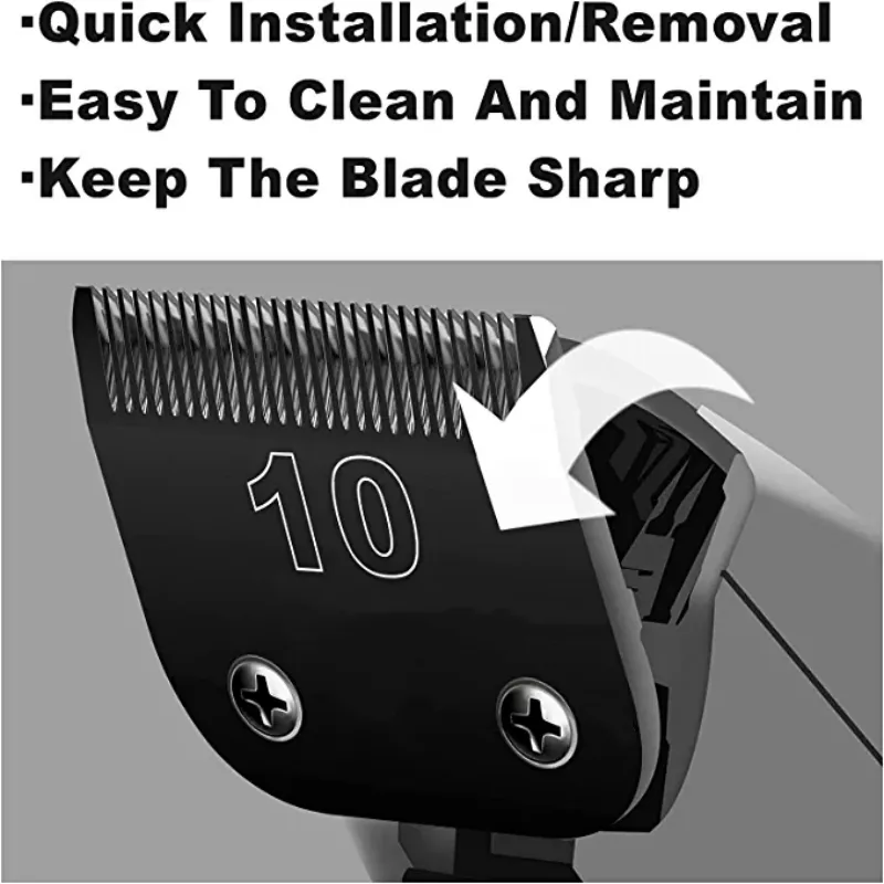 New 4FC#5FC#7FC#10#15# Black Blade Dog Grooming Detachable Pet Clipper Blade Made of Stainless Steel Blade Compatible Wholesale available