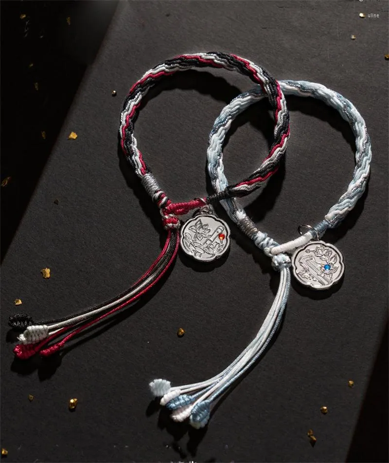 Bracelets porte-bonheur grand maître de la culture démoniaque Wei Wuxian Lan Wangji Bracelet corde à la main bijoux décor femmes hommes cadeau bijoux Vintage