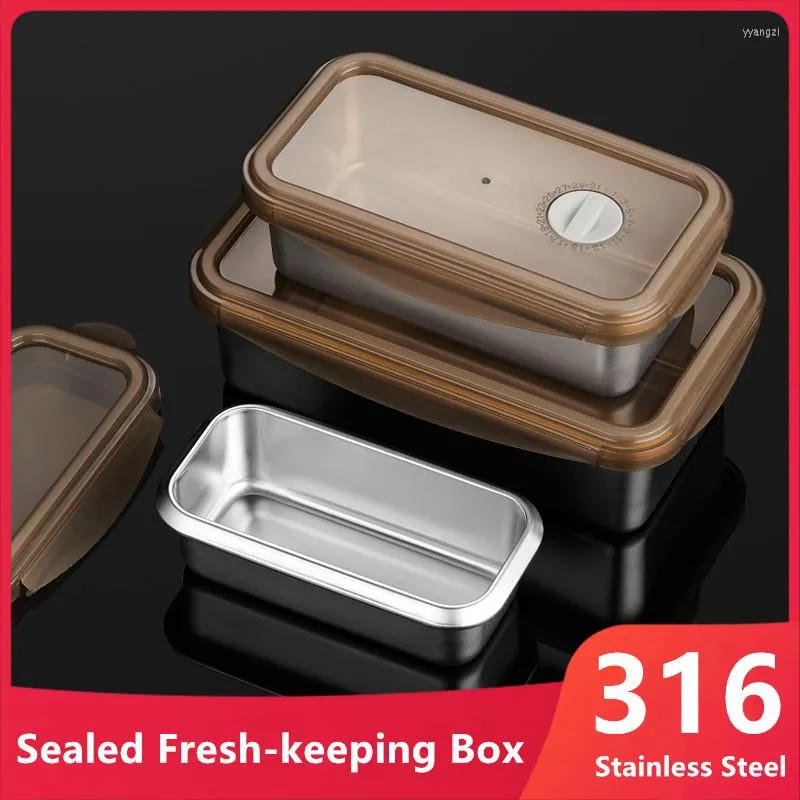 Set di stoviglie Frigorifero Crisper Bento Box 316 Acciaio inossidabile Sigillato Studente Pranzo giapponese fresco