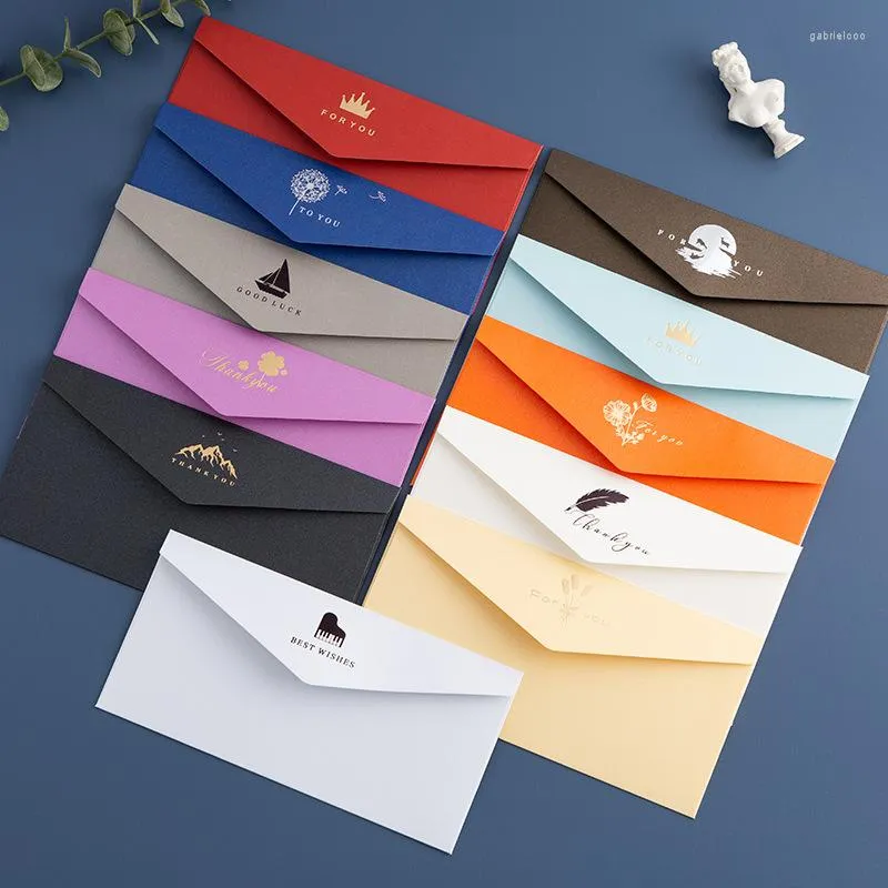 Geschenkwikkeling Creative Gilding Logo Western-stijl Envelop Retro Elegant Business Uitnodiging verdikte Pearlite Paper Cyxf316