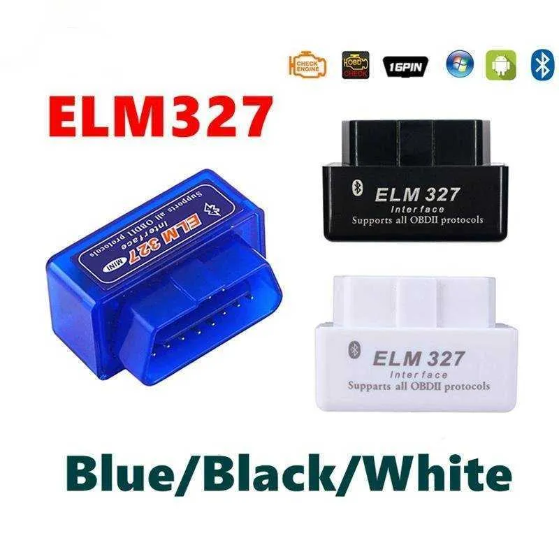 Nuovo Super Mini ELM327 V2.1 Scanner OBD2 compatibile con Bluetooth WIFI su Android IOS Strumento diagnostico per auto OBD II Lettore di codice