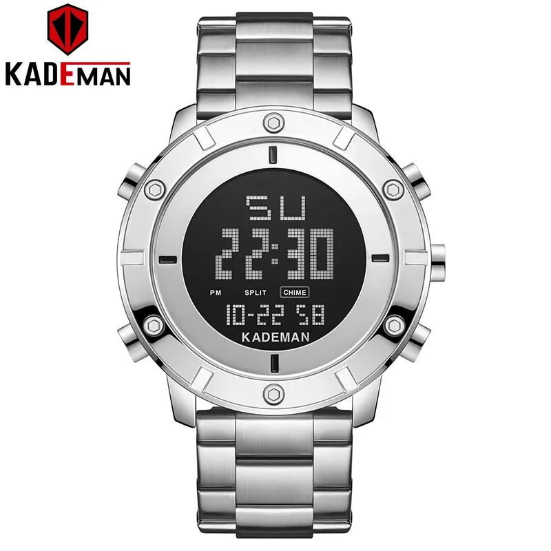 Montres-bracelets Kademan K9151 créateur de mode militaire hommes montre-bracelet étanche luxe TOP marque double affichage LCD Relogio Masculino