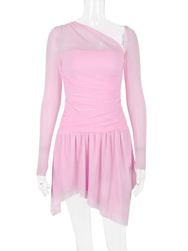 In Dresses Elegant Mesh Long Sleeve Wrap Bodycon... From Julia_dress, $28.4  In Bulk | DHgate.Com