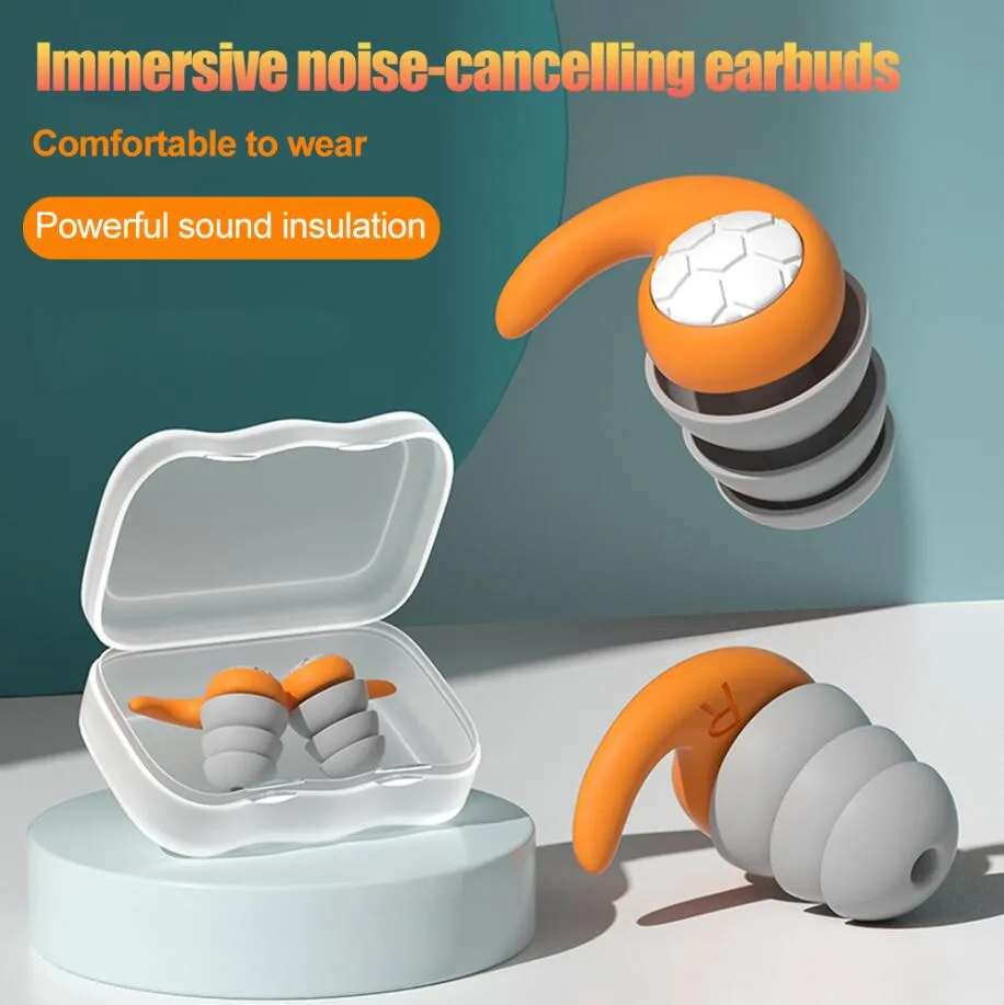 2023 NEW Silicone Earplug Sleep Noise Ear Plug Canceling Noise Reduction  Supplies Soundproof Noise Canceling Ear Plugs 