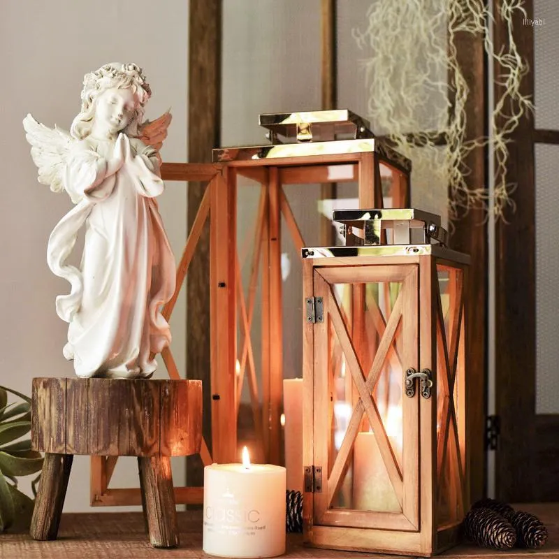 Luxury Clear Glass Garden Lantern Centerpiece for Home Decor