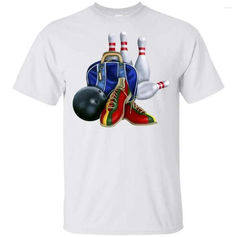 Heren t shirts ultra katoen grafische stukken - bowling setup merk kleding T -shirt shirt