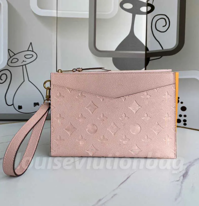 Pochette stilista di moda di lusso Melanie borsa mens donna portafogli in pelle Fiore di alta qualità lettera Empreinte borsa porta carte design mini bag 68705