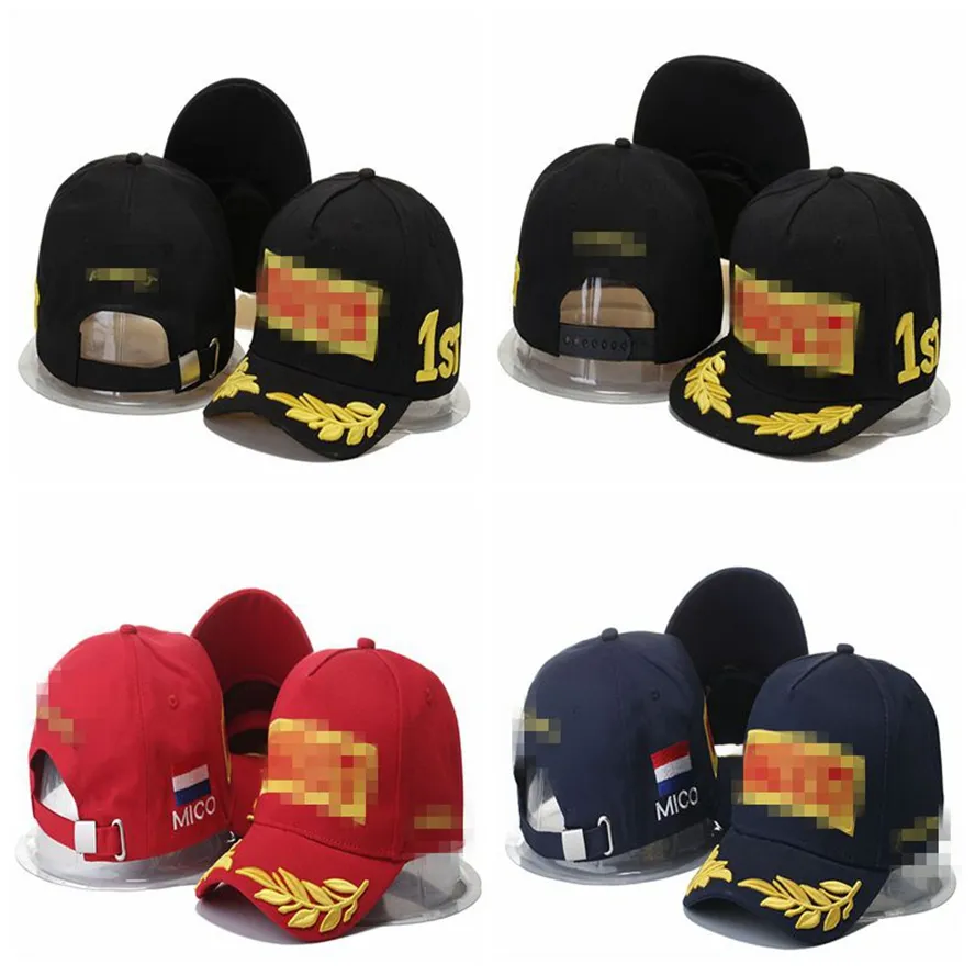 2024 Baseball Nuovo arrivo 1ST cappellini F1 Racing 6 pannelli golf strapback Casquettes chapeus Snapback senza sole regolabile per uomo Donna Cappelli Hip Hop