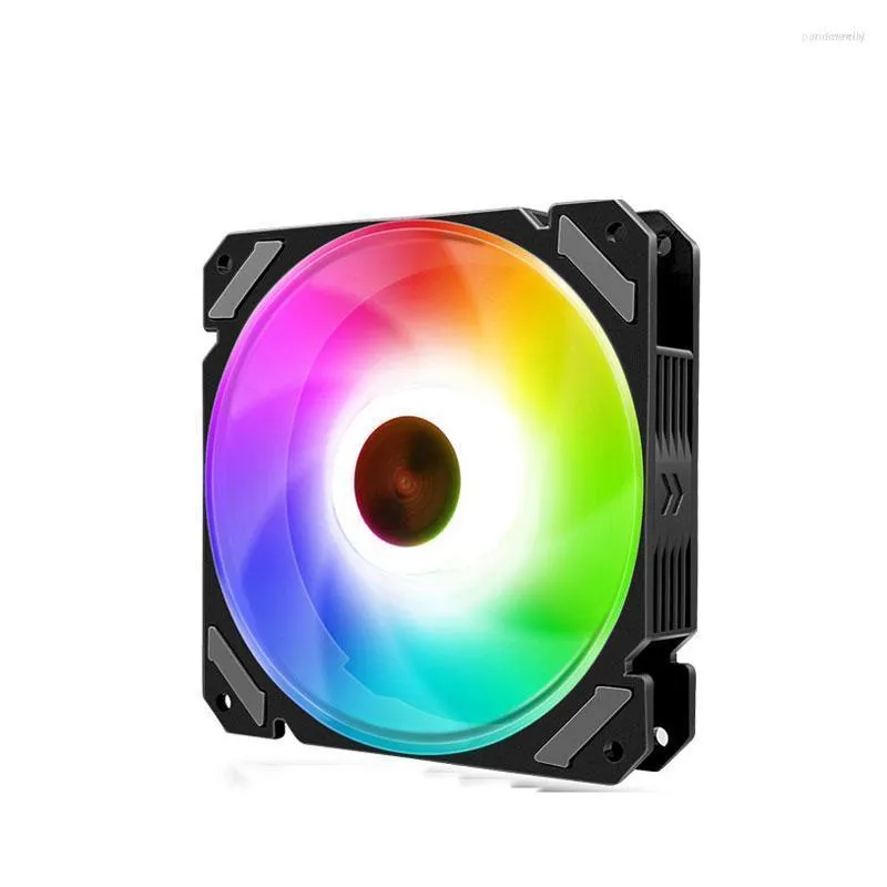 Computer Coolings Fans & 120MM CPU Radiator Water Cooling Fan PWM Temperature Control Motherboard ARGB Aura Sync Wireless Remote Rose22