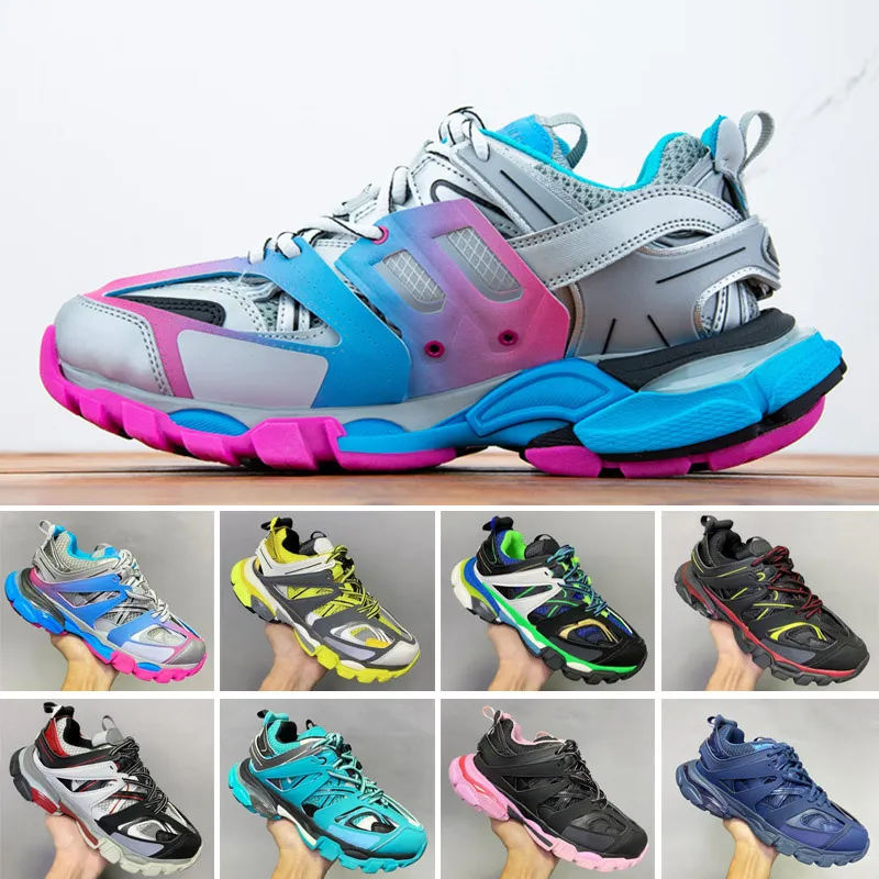 Luxury Designer Triple S Leather Platform Sneakers For Men And