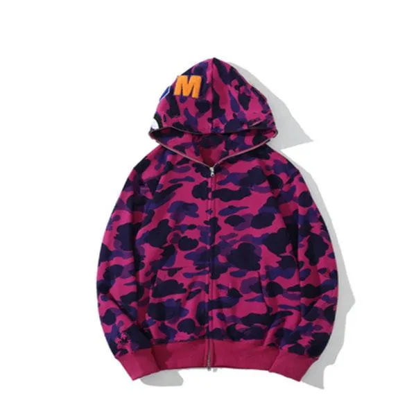 Full zip hoodie over face shark top