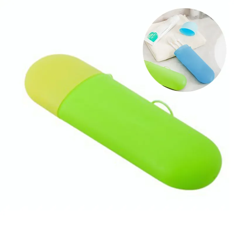 Bärbar tandborstehållare Case Box Tube Cover Oral Care Anti-Doust Travel Camping Camping Tandborste Protect Holers Storage Pencil Boxes