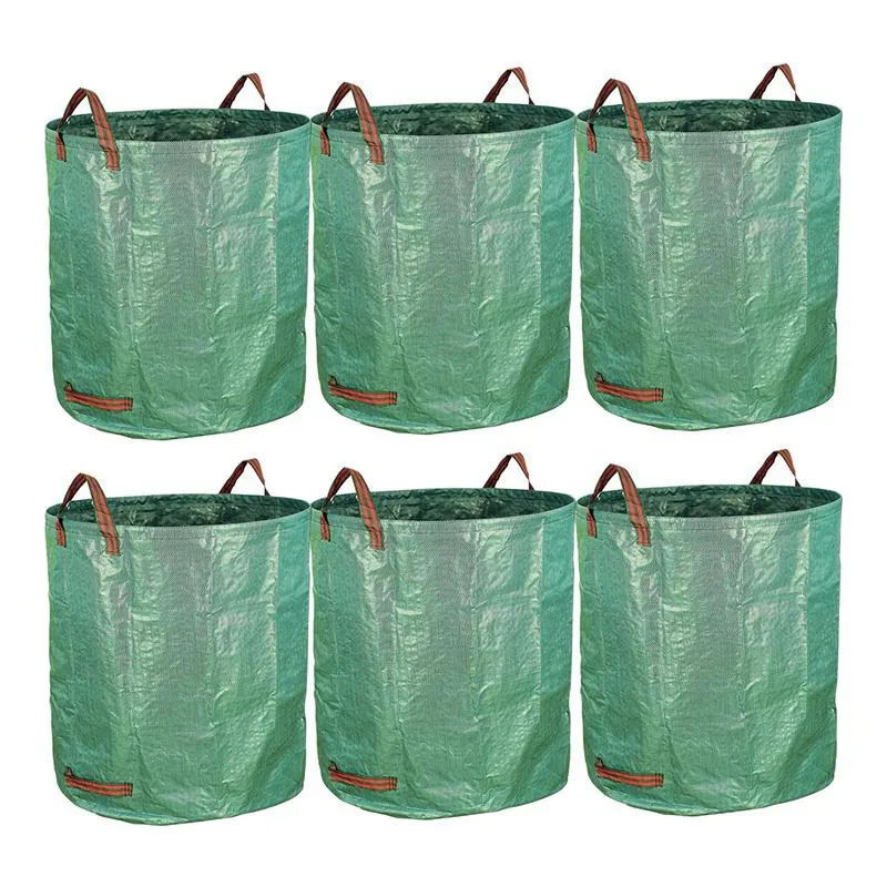 Hanging Baskets 6-Pack 72 Gallon Bags - Reusable Heavy Duty Gardening Lawn Pool Garden Leaf Waste Bag