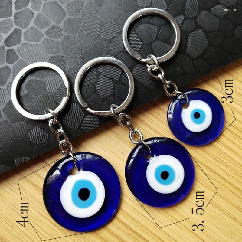 Keychains Evil Eye Keychain Car Good Luck Lucky Charm Protection Diy Key Chains Wall gemonteerde deur- en raamdecoraties voor mannen