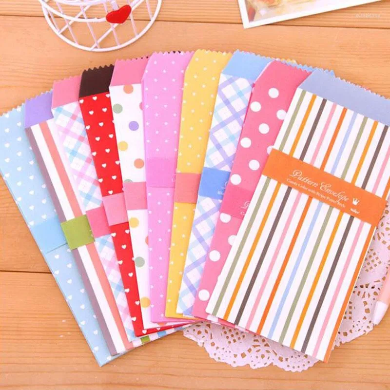 Emballage cadeau 5 pièces/paquet corée créative belle multicolore bricolage ensemble d'enveloppes/enveloppes fantaisie/Kawaii stationnaire G021